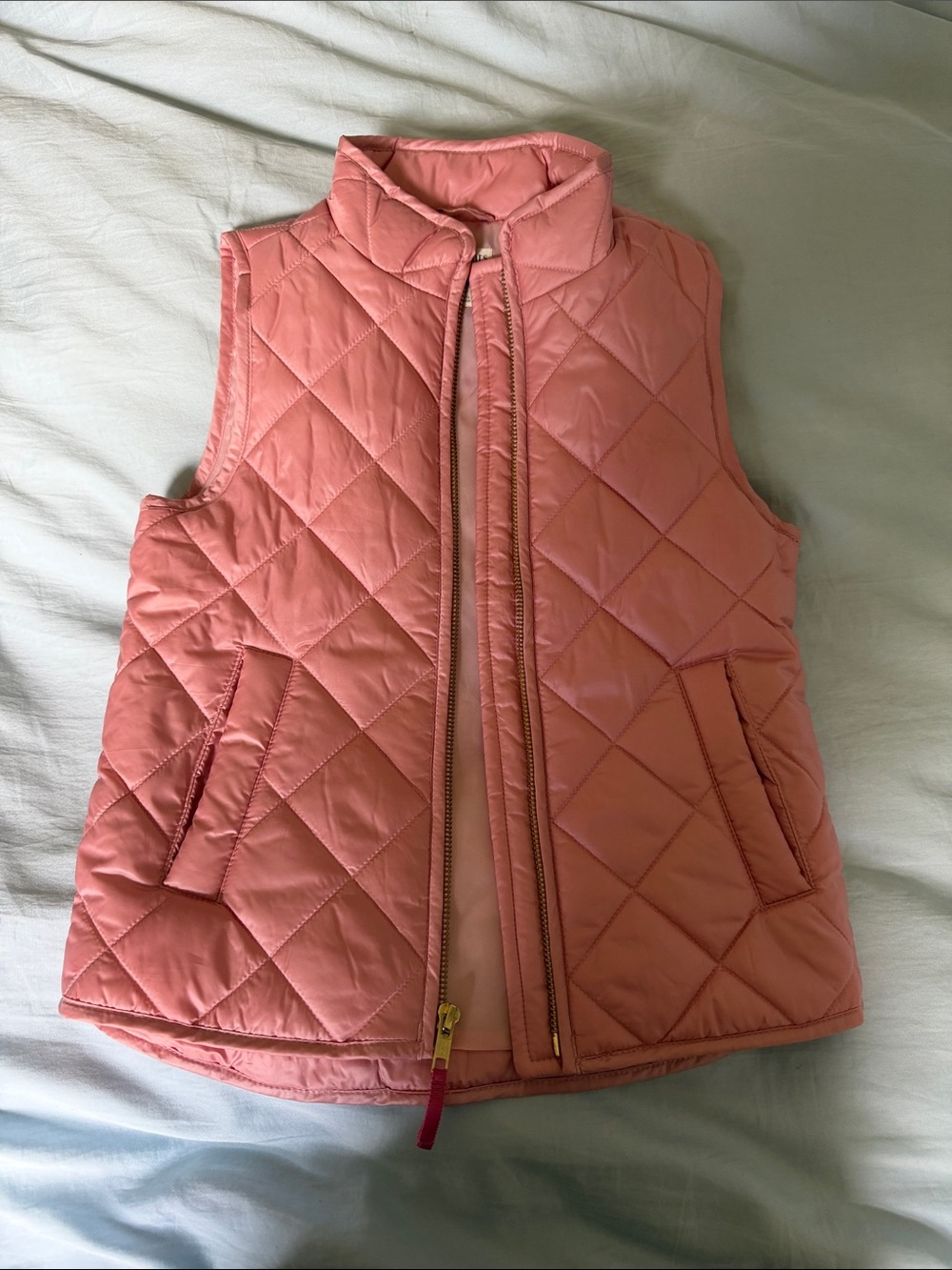 Crewcuts Quilted Coral Pink Sleeveless Puffer Vest
